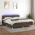 Vidaxl Box spring postelja z vzmetnico LED temno rjava 160x200cm blago