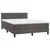 Vidaxl Box spring postelja z vzmetnico LED temno siva 140x190 cm žamet