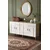 Hanah Home komoda Ilay 150, 150 cm, hrast Sapphire / bela / zlatna