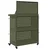 Kolicˇar za alate s policom Maslinasto zelena 65 x 35 x 111 cm