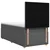 vidaXL Postelja boxspring z vzmetnico Temno siva 90 x 200 cm Blago