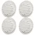 Pokrov ventilacije 4 pcs Srebrno 80 mm Nehrđajući čelik