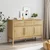 Vidaxl Garderobna omara FLORO vošč. rjava 114x43x74 cm trdna borovina
