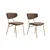 HANAH HOME Set 2 stolice Nancy Brown Gold