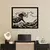 Wallity Zidna dekoracija Hokusai, 56 x 45 cm, Crna