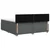 vidaXL Postelja boxspring z vzmetnico Temno siva 200 x 200 cm Blago