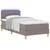 Vidaxl LED Box Spring Postelja z LED trakami Taupe 90 x 190 cm blago
