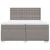 vidaXL Box spring postelja z vzmetnico taupe 200x200 cm blago, (21302337)