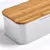 Zeller Kutija za kruh s poklopcem, Limena, 31x18x12,5 cm