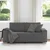 Vidaxl Dvosed temno siv 180x77x82 cm žametno blago