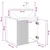 Umivaonik s policom Crna 49,5 x 44,5 x 65 cm Konstruirano drvo