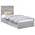 Krevet s od storage Siva Sonoma 75 x 190 cm Konstruirano drvo