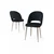 Hanah Home Set stolica Pane, 85x59x98 cm, 4 komada, Crne