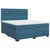 Vidaxl Box spring postelja z vzmetnico modra 180x200 cm žamet