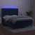 Vidaxl Box spring postelja z vzmetnico LED temno modra 140x190cm žamet