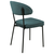 Hom`in STOL, les, kovina, tekstil zelena