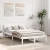 vidaXL posteljni okvir z naslonom bela 140x190 cm trd les bor