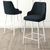 HANAH HOME Set 6 barskih stolica Enox Anthracite White