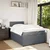 Vidaxl Box spring postelja z vzmetnico temno siva 120x200 cm žamet