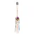 Rimba Bondage Play Nipple Clamps with Feathers Multicolor