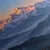 Slika alpska panorama ob sončnem vzhodu - 135x45