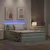LED krevet za pohranu s madracem Svjetlosiva 90 x 190 cm Baršun