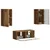 Set TV komoda Zidne 6 pcs Staro drvo Konstruirano drvo