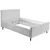 MID.YOU OBLAZINJENA POSTELJA 120 cm x 200 cm , tekstil, leseni material krem barve