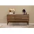HANAH HOME Vina 03 1005 Walnut Cream (Produžni trpezarijski sto, stolice i konzola set (7 komada)