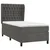 Vidaxl Box spring postelja z vzmetnico temno siv 90x190 cm žamet