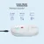 iFlytek Bežični miš, 2.4GHz, Bluetooth, USB, Beli