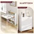 HOMCOM HOMCOM Jedilna miza MDF, jeklo 91D x 78,5Š x 93V cm bela, (5000242577)