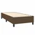Vidaxl Box spring postelja z vzmetnico LED temno rjava 80x200 cm blago