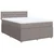 vidaXL Box spring postelja z vzmetnico taupe 160x200 cm blago