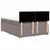 vidaXL Box spring postelja z vzmetnico taupe 140x190 cm blago
