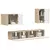 Set zidnog ormarića za TV 4 pcs Sonoma hrast Konstruirano drvo