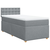 Box spring postelja z vzmetnico svetlo siva 80x200 cm blago