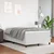 Vidaxl Box spring postelja z vzmetnico bel 120x200 cm umetno usnje