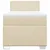 Vidaxl Box spring postelja z vzmetnico krem 100x200 cm blago