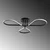 Opviq Luster Metalni, 68x14x68cm, Crni