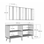 HANAH HOME Komoda Asel White Silver