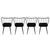 Hanah Home Set 4 trpezarijske stolice Yildiz 943 V4 Crni