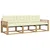 Set vanjskih sofa s jastukom 3 pcs Bijela i krem