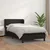 Vidaxl Box spring postelja z vzmetnico črna 90x190 cm umetno usnje