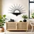 WallXpert metalni zidni ukras DCV-1070-MT, sunce na horizontu sa odrazom na vodi, 80 x 55 cm, crni