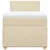 Vidaxl Box spring postelja z vzmetnico krem 90x200 cm blago