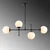 Opviq Mudoni MR 951 3 Luster, 108x15 cm, Crni