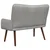 Sofa za dvije osobe Svjetlosiva 115 x 61 x 87 cm Baršun