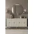 Hanah Home komoda Salkim 150, 150 cm, bela / zlatna / travertin