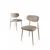 HANAH HOME Set stolica (6 komada) Vina Cappuccino Chrome